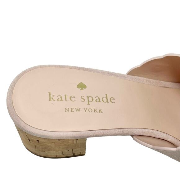 NWOB Kate Spade Dusty Rose Suede Heeled Block Sandal Size 8 - Picture 6 of 8